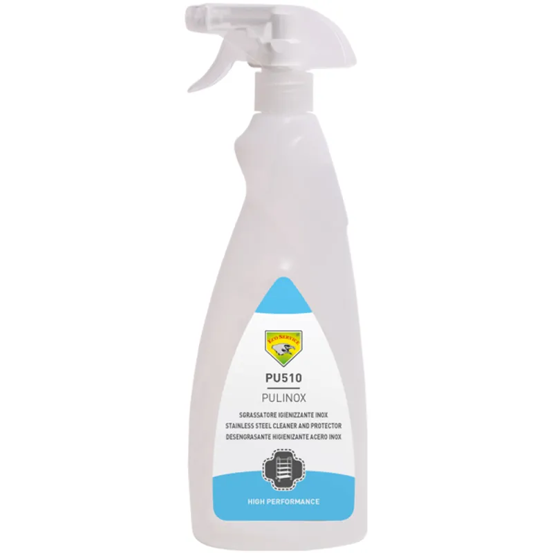Detergente Professionale per Acciaio Inox ECO SERVICE Superfici Cromate Protettivo con Vaporizzatore PULINOX PU510 Offerta Lampo