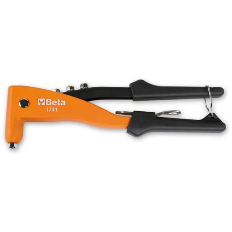 Rivettatrice Professionale BETA TOOLS Compatta e Leggera con 4 Testine Intercambiabili per Rivetti in Alluminio Acciaio e Acciaio Inox articolo 1741 Esclusivo