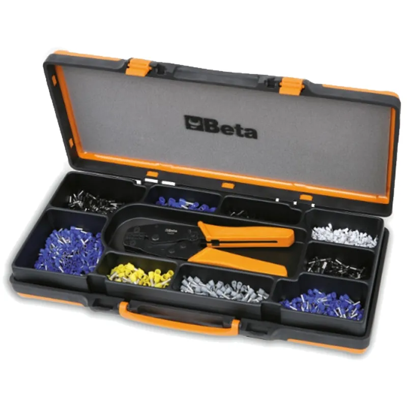 Pinza per Crimpaggio Capicorda a Tubetto BETA TOOLS con Assortimento 450 pezzi 0,5-6mm² Regolatore Pressione KIT con Valigetta modello 1606A/C9 codice 016060045 Occasione
