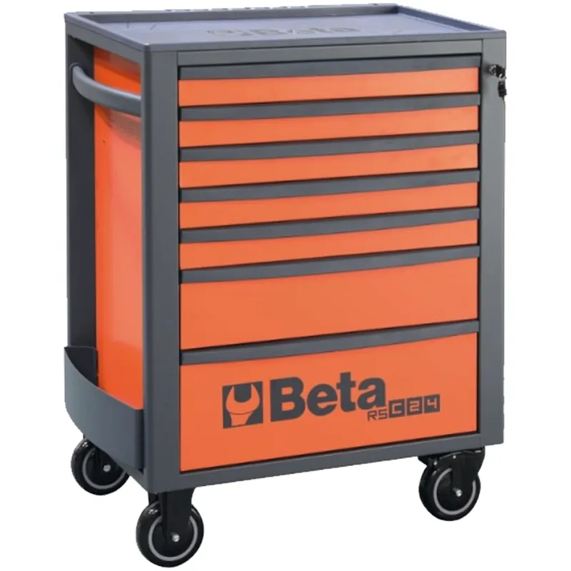 Prezzo Di Fabbrica Cassettiera Mobile 7 Cassetti da Officina BETA TOOLS Stile Racing Antiribaltamento con Ruote Chiusura Centralizzata Vari Colori modello RSC24/7
