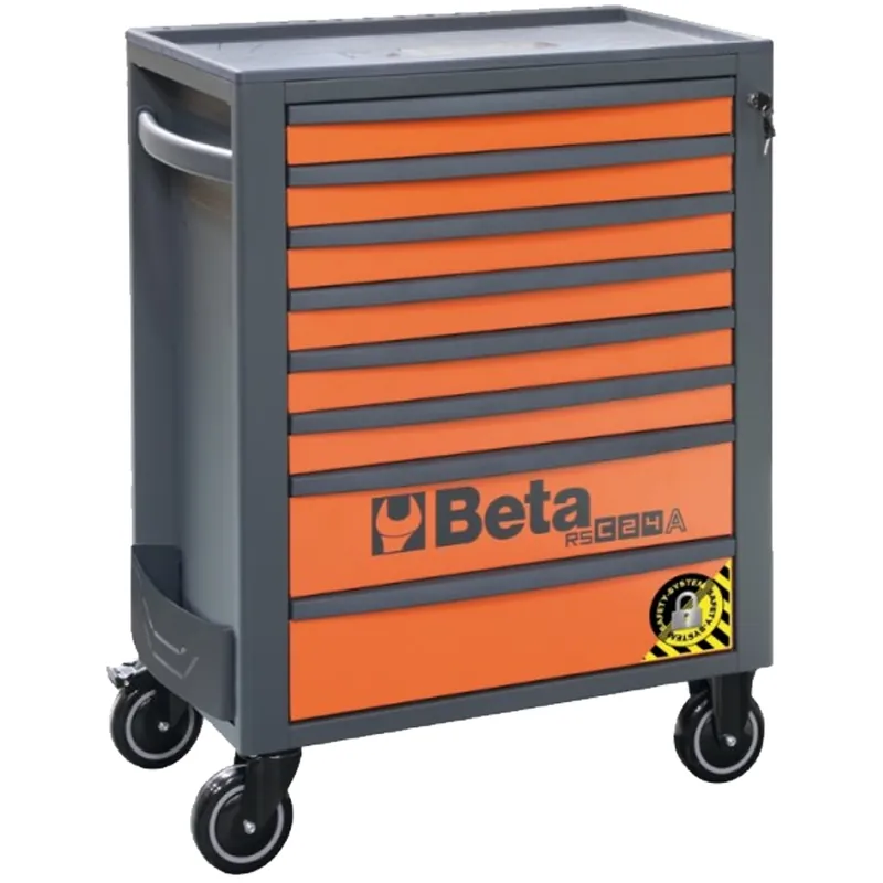 Cassettiera Mobile 8 Cassetti da Officina BETA TOOLS Antiribaltamento con Ruote e Assortimento 411 Utensili e Accessori modello 2400 RSC24A/8-VIL Ordina Subito