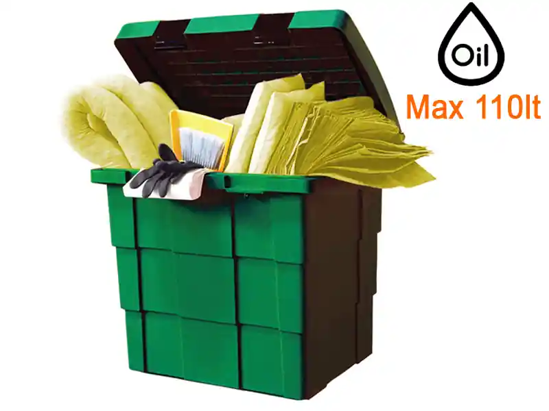Solo Oggi Contenitore polietilene Carvel 650x500x570mm con materiale assorbente prodotti chimici, 110lt