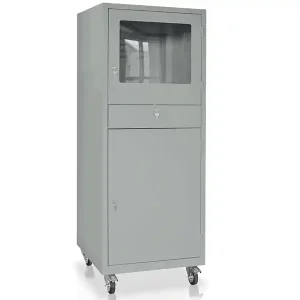 Armadio porta computer Tecnotelai 600x600x1655mm grigio con ruote Esclusivo