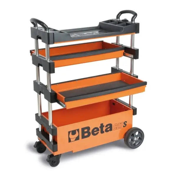 Solo Oggi Beta carrello mobile richiudibile C27S in lamiera per uso esterno, vuoto