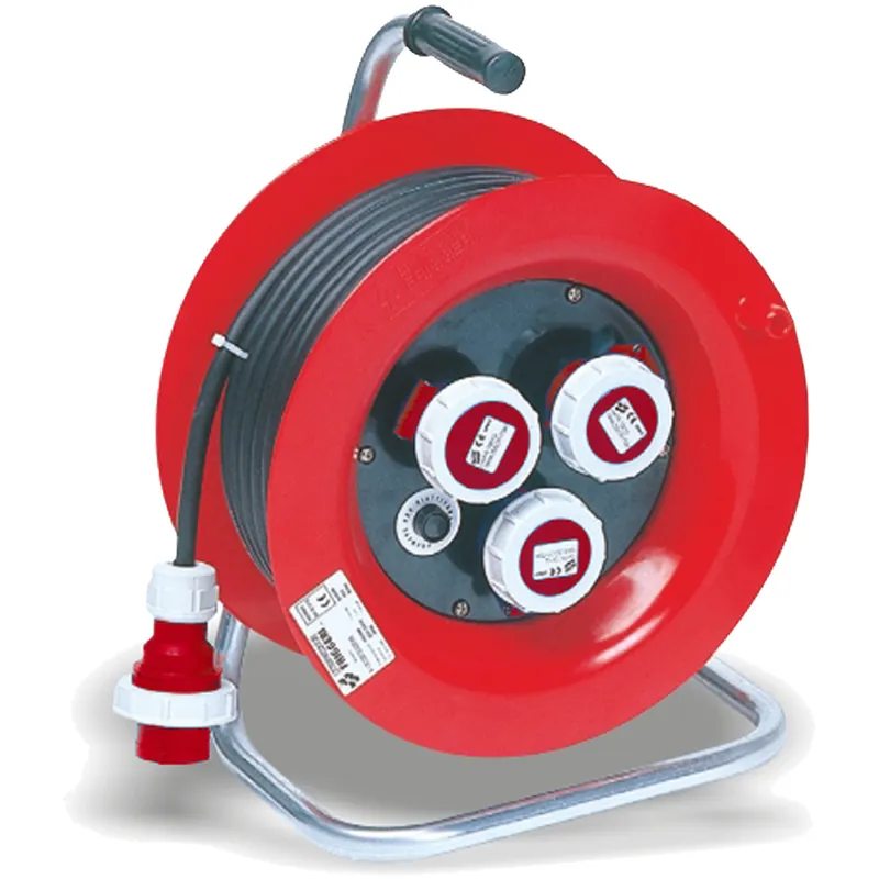 Avvolgicavo Industriale con Cavo 30 Metri FRIGGERI Trifase 3 Prese CEE 3P+T 16A su Tamburo IP66 Potenza Massima 4.500W articolo AV-0300030G25/66 Economico