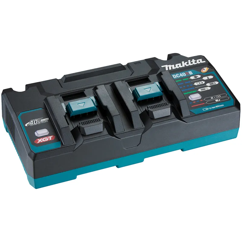 Caricabatterie 40V XGT Doppia Postazione MAKITA LED Stato di Carica Sistema di Raffreddamento modello DC40RB codice 191N09-8 Prezzo Conveniente