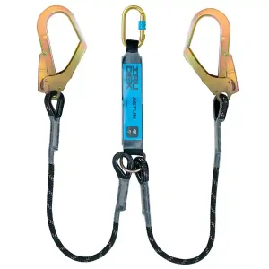 Ordina Subito Ammortizzatore di caduta Barbero ABML 32 Twin fune Ø12mm con 2 ganci e moschettone, 180cm