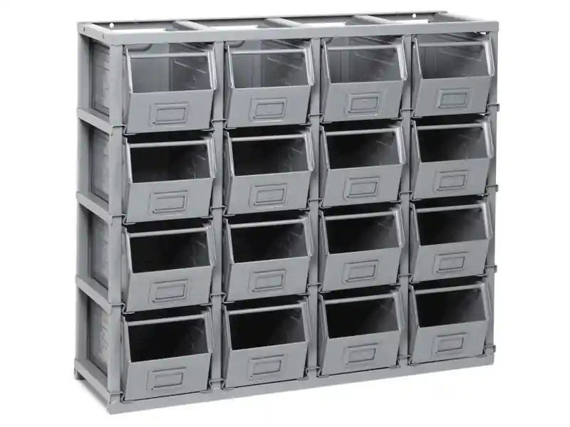 Scaffalatura monoblocco Fami Domino 1025x355x885mm con 16 contenitori in metallo Compra Online