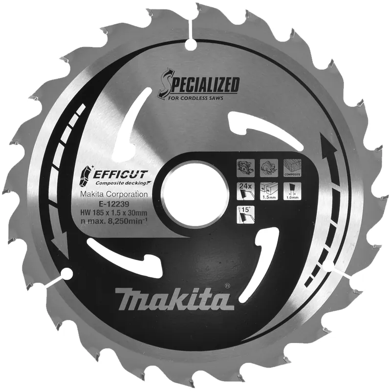 Disco da Taglio per Legno Ø185mm MAKITA Lama 24 Denti Ricambio Sega Circolare E-12239 Ultimissimo Modello