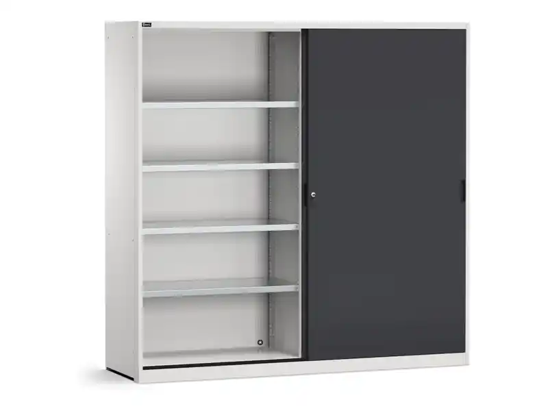 Armadio officina Fami Perfom 2040x600x2000mm con ante scorrevoli e 8 ripiani fessurati Quantità Limitata