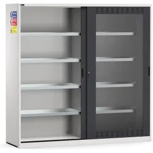 Armadio sostanze pericolose Fami Perfom 2040x600x2000mm con ante scorrevoli policarbonato e 8 vasche Promozione Esclusiva