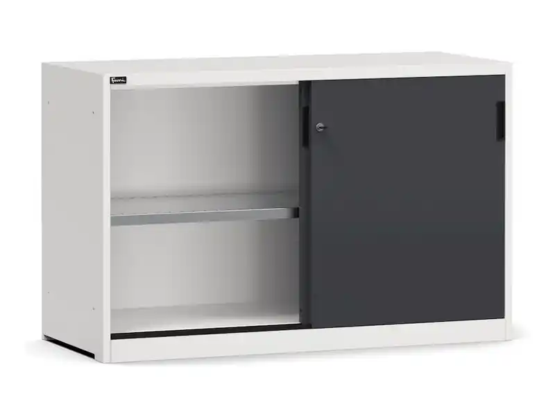 Armadio officina Fami Perfom 1428x600x915mm con ante scorrevoli piene e ripiano Prezzo Conveniente