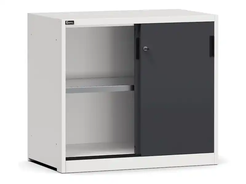 Armadio officina Fami Perfom 1020x600x915mm con ante scorrevoli e ripiano fessurato Direttamente Dal Produttore