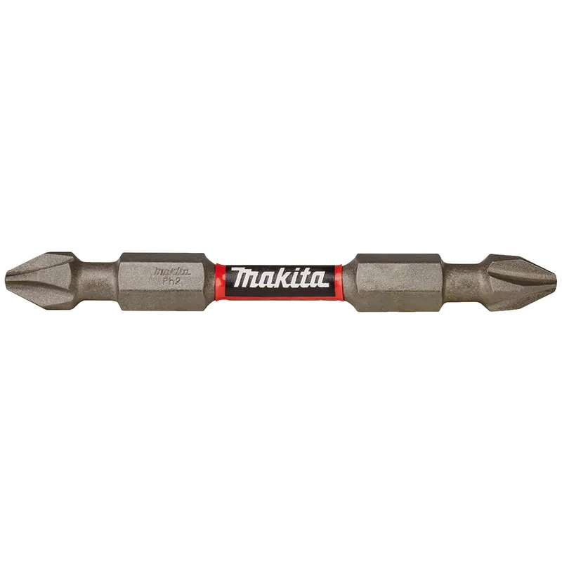 Solo Oggi Inserto a Croce Esagonale 1/4″ MAKITA Bits Lunghezza 65mm Doppia Punta PH2 TORSION per Avvitatore a Impulsi