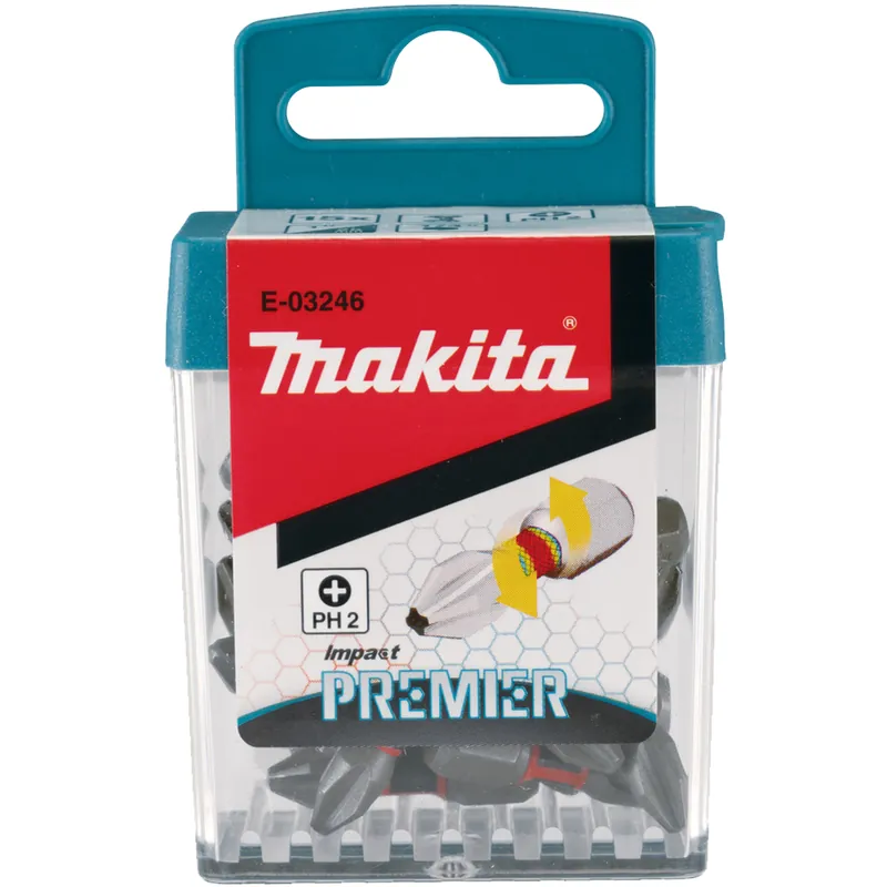 Set 15 Inserti a Croce 1/4″ Esagonale MAKITA Bits 25mm Punte PH2 Kit IMPACT GOLD per Avvitatore Offerta Lampo