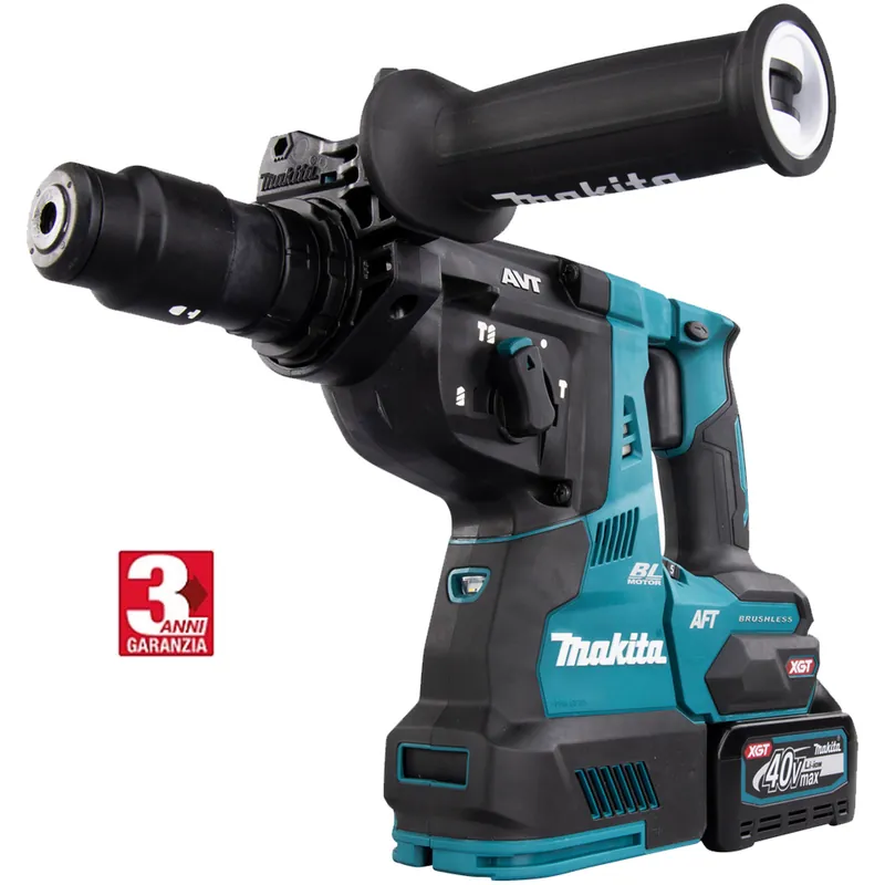 Trapano Tassellatore 2.9 Joule a Batteria 40V MAKITA Punte SDS-Plus + Aspirazione + Kit Accessori HR002GM204 Occasione