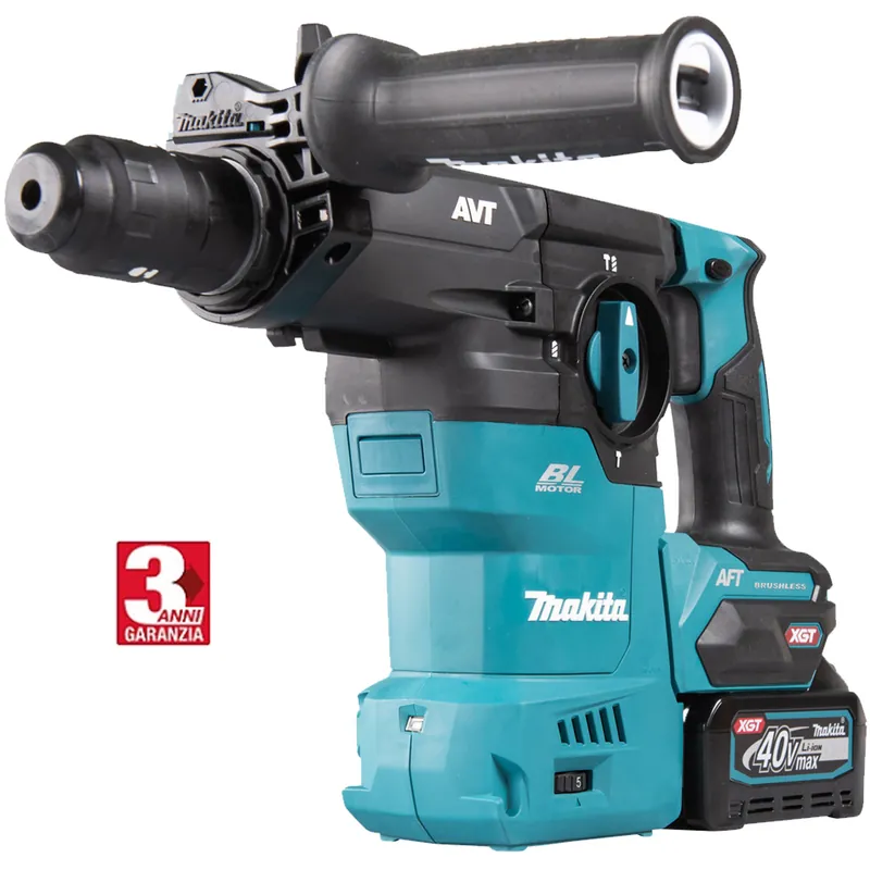 Trapano Tassellatore 3,9 Joule a Batteria 40V MAKITA Punte SDS-Plus Kit Aspirazione HR009GM202 Subito Disponibile
