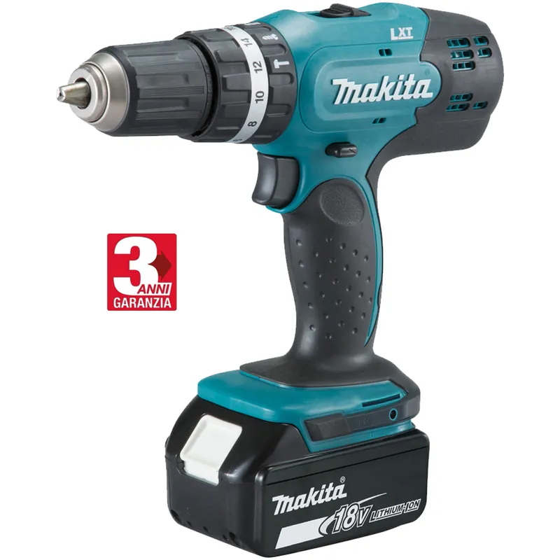 Prezzo Ridotto Trapano Avvitatore con Percussione a Batteria 18V MAKITA Freno Motore Coppia Massima 42 Nm DHP453RFE
