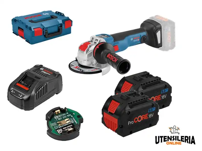 Esclusivo Smerigliatrice angolare X-LOCK a batteria Bosch professionale GWX 18V-10 SC