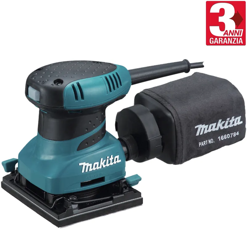 Levigatrice Orbitale Palmare 200W MAKITA Platorello Velcrato 112x102mm BO4555 Super Prezzo