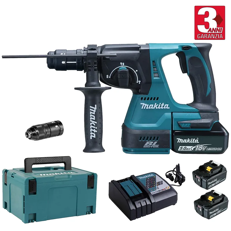 Soddisfatti O Rimborsati Trapano Tassellatore Demolitore a Batteria 18V MAKITA SDS-Plus 3 Funzioni Potenza 2,0J KIT Valigetta DHR243RTJ