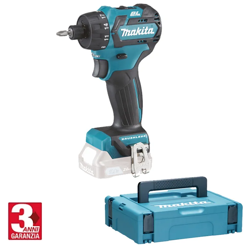 Trapano Avvitatore 1/4″ a Batteria 12V MAKITA Reversibile 2 Velocità Motore Brushless Coppia 35Nm modello DF032DZJ Miglior Prezzo