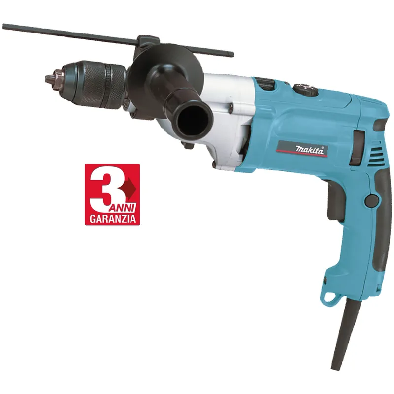 Novità Trapano con Percussione Elettrico MAKITA Mandrino 13mm Potenza 1010 Watt e 2 Velocità modello HP2071FJ