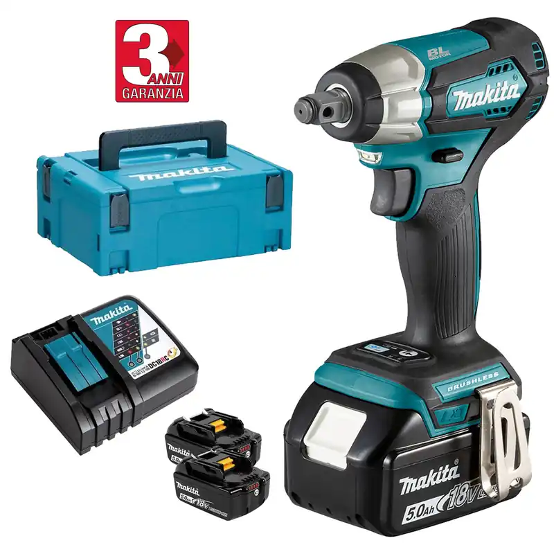 Ultimissimo Modello Avvitatore ad Impulsi 1/2″ a Batteria 18V MAKITA Brushless 210Nm Massa Battente DTW181RTJ