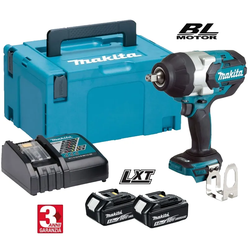 Compra Oggi Stesso Avvitatore ad Impulsi Attacco 1/2″ a Batteria 18V MAKITA Massa Battente Coppia 1000Nm Kit Valigetta DTW1002RTJ