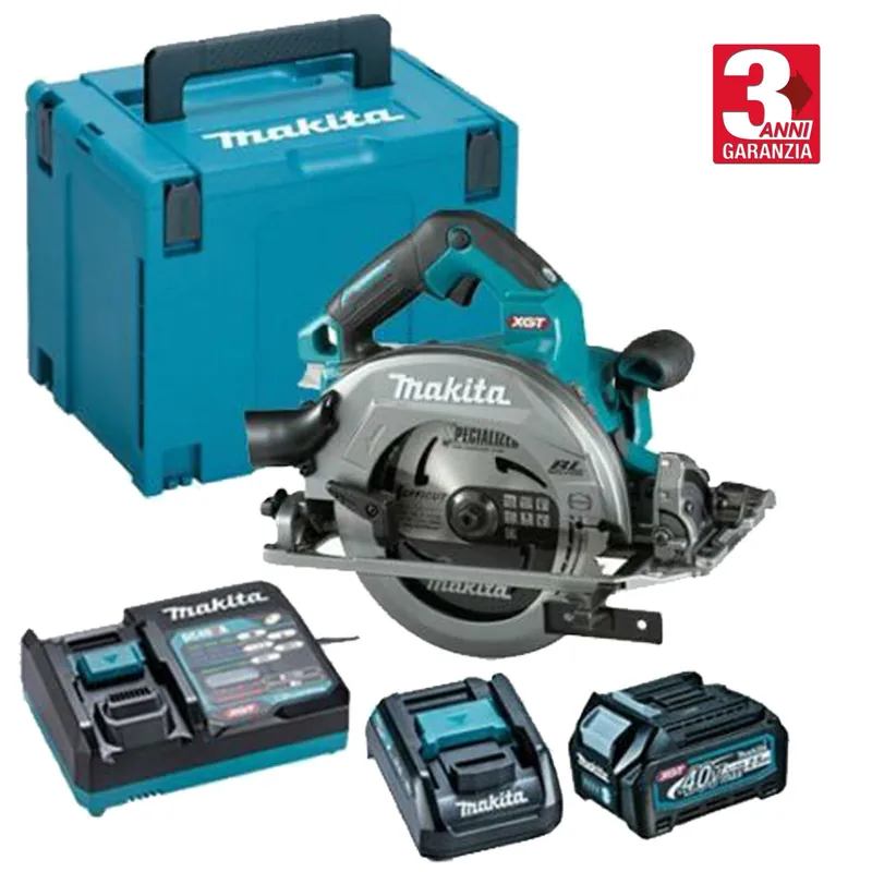 Sega Circolare 190mm Legno a Batteria 40V MAKITA Taglio Max 48° Set Valigetta HS004GM202 Nuovo Arrivo
