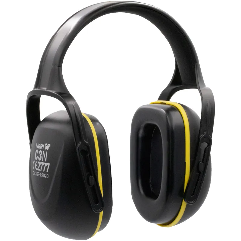 Novità Cuffie Antirumore DPI Auricolari NERI Attenuazione Riduzione Rumore 29 bB SNR con Archetto Regolabile Imbottito modello C3N