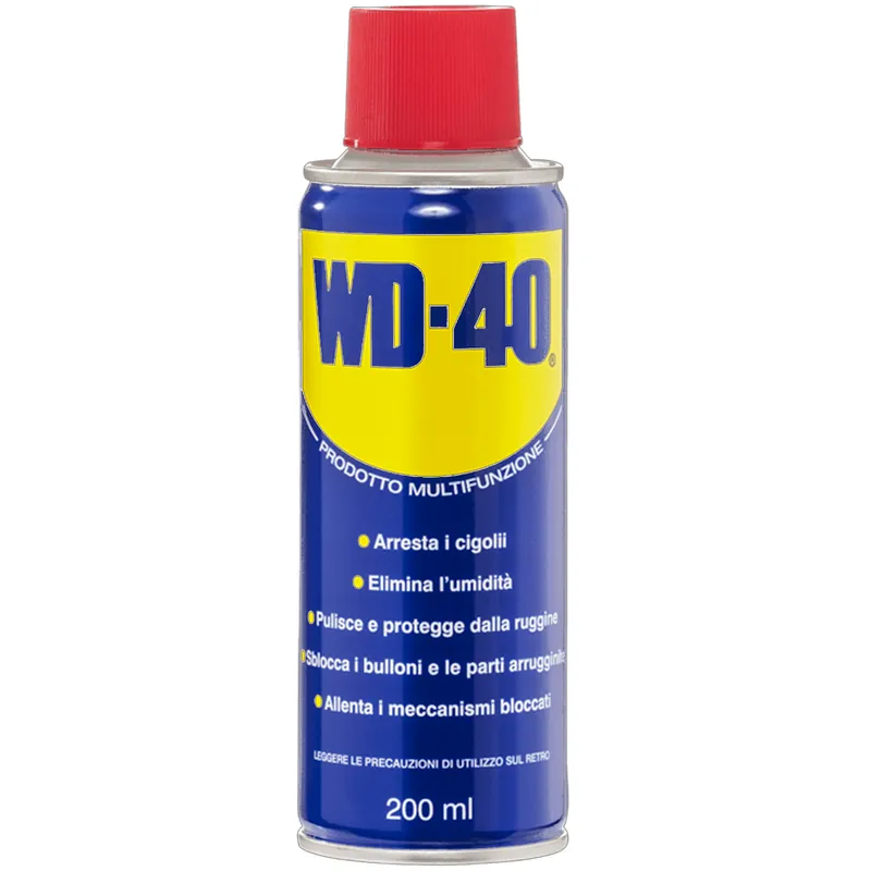 Sbloccante Lubrificante Spray Multiuso Multifunzione WD-40 con Cannuccia Fissa Rimovibile in Bomboletta da 200ml Offerta