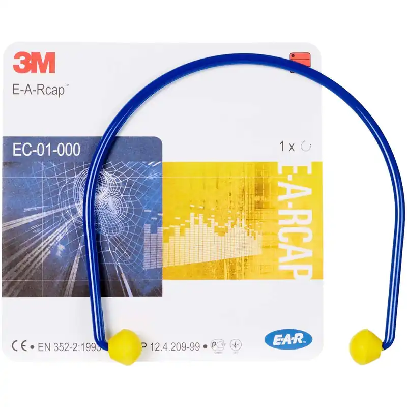 Tappi Antirumore Monouso 3M Archetto con Inserti Modellabili tipo E-A-RCAP Bardatura Temporale per Attenuazione Sonora 23 dB Comfort Acustico modello EC-01-000 Spedizione Espresso