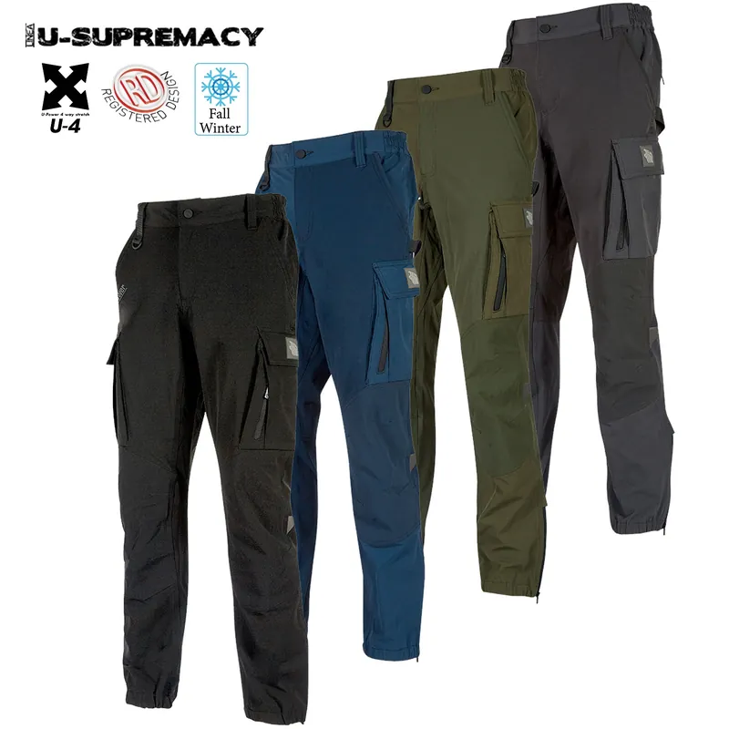 Occasione Imperdibile Pantalone Cargo INVERNALE da Lavoro U-POWER Multitasche Elasticizzato in Tessuto Stretch Idrorepellente con Rinforzo Ginocchia e Vestibilità Jogging per Uomo e Donna Unisex modello TREK