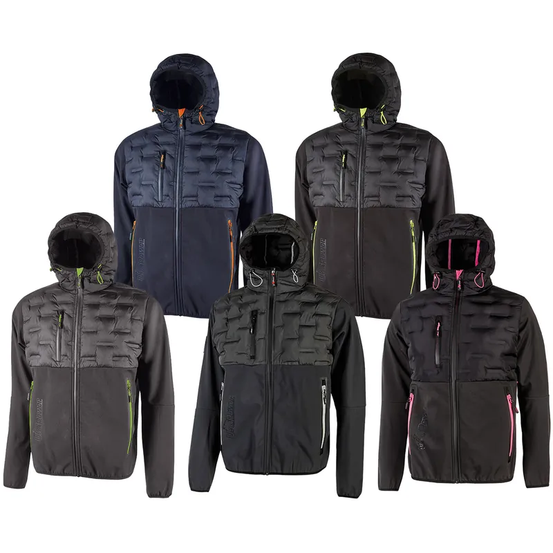 Giacca con Cappuccio INVERNALE da Lavoro U-POWER Giacchino Impermeabile Traspirante Multitasche con Piumino Trapuntato per Uomo e Donna Unisex modello SPOCK Promo Stagionale