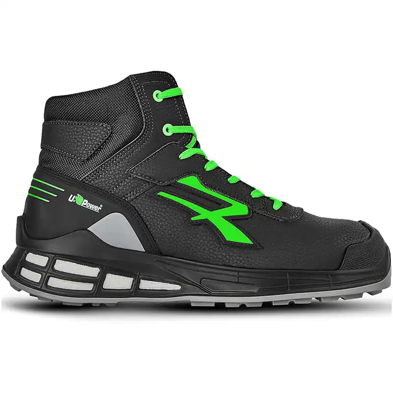 Scarpe Antinfortunistiche Alte da Lavoro U-POWER in Microfibra Bottalata Idrorepellente e Pelle Puntale AirToe e Anti-Perforazione Metal Free per Uomo e Donna Unisex modello KENT s ESD S3S CI FO SR Subito Disponibile