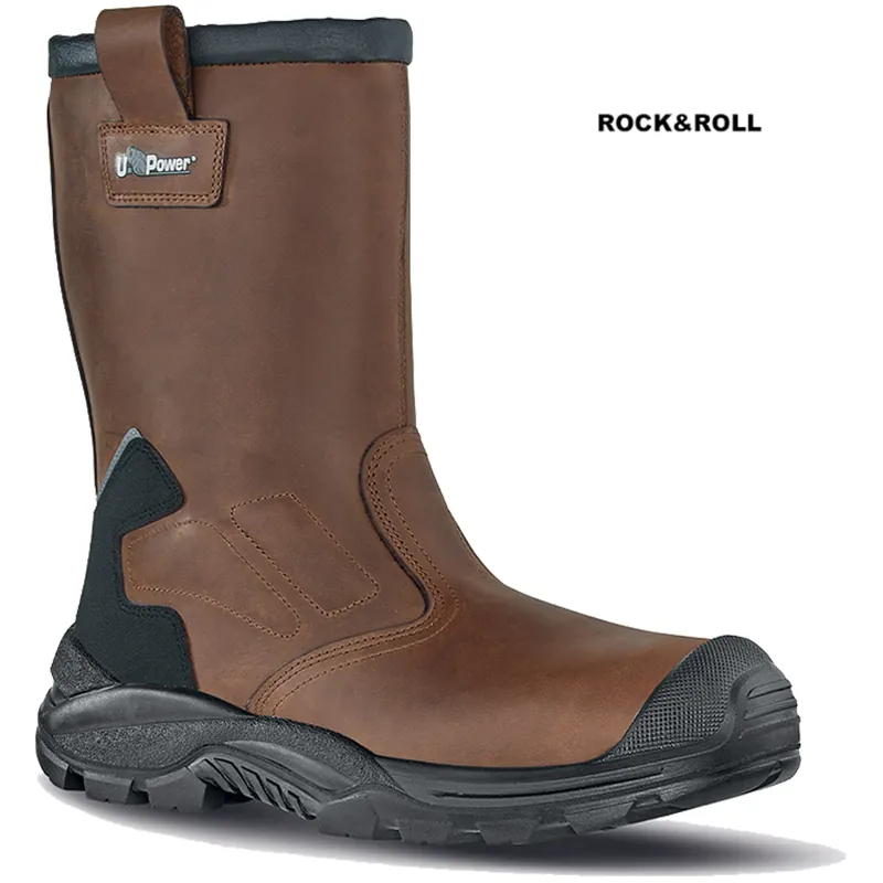 Stivali Antinfortunistici da Lavoro U-POWER in Pelle Fiore Idrorepellente Imbottiti con Lana Ecologica Stivale Metal Free per Uomo e Donna Unisex modello ALASKA S3 Offerta Limitata