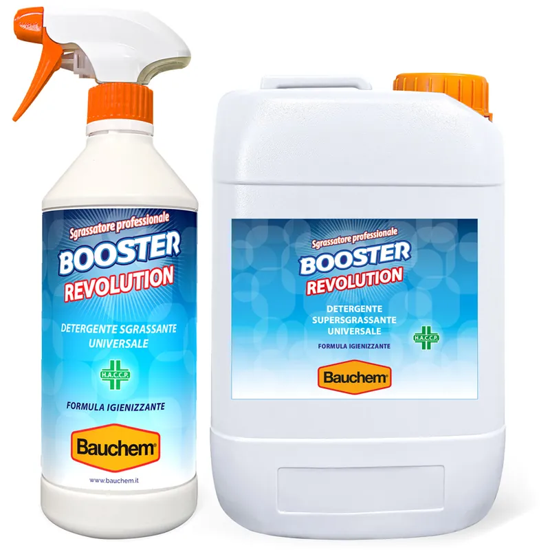 Detergente Sgrassante BAUCHEM Sgrassatore Concentrato Igienizzante HACCP per Superfici e Attrezzature BOOSTER REVOLUTION Saldi