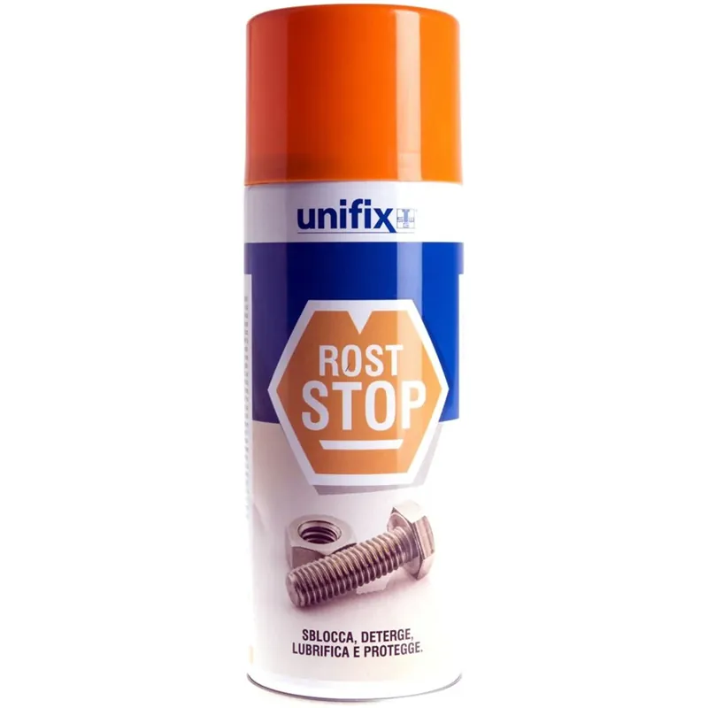 Professionale Spray Sbloccante UNIFIX Lubrificante Protettivo Anticorrosivo in Bomboletta da 400ml ROST STOP