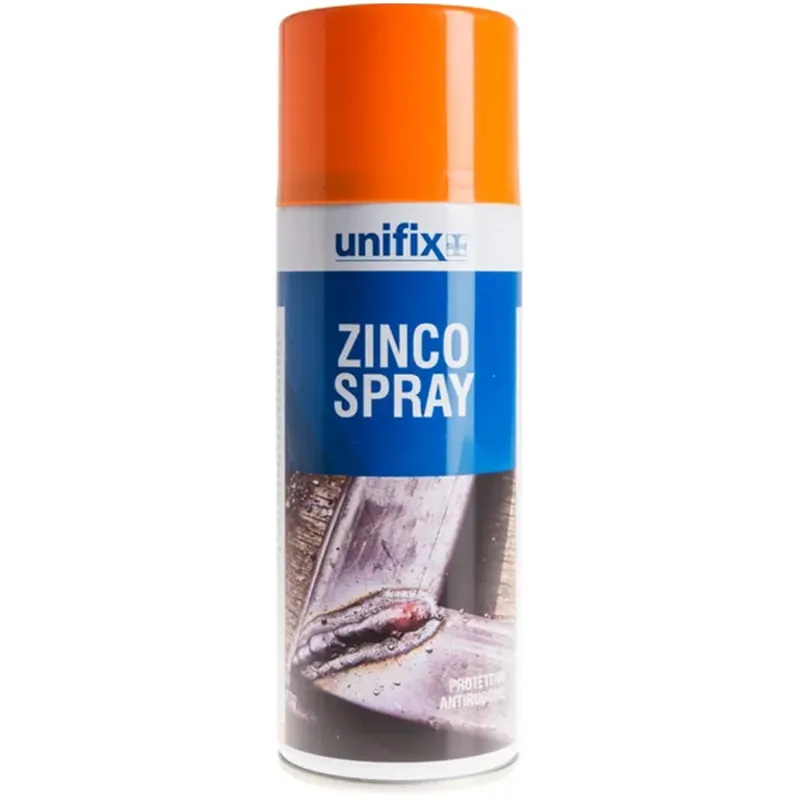 Prezzo Scontato Zinco Spray Protettivo Antiruggine Zinco-Alluminio UNIFIX Zincante per Metalli in Bomboletta da 400ml