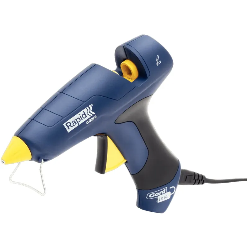 Incollatrice Cordless Pistola per Colla a Caldo RAPID TOOLS per Stick 11-12mm Batteria Integrata 7 Minuti di Autonomia modello CG270 Vendita Finale