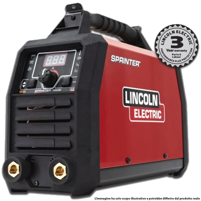Offerta Limitata Saldatrice Inverter Professionale 180A LINCOLN ELECTRIC Portatile Monofase per Saldatura ad Elettrodo Rutile Rivestito MMA modello SPRINTER 180S CE