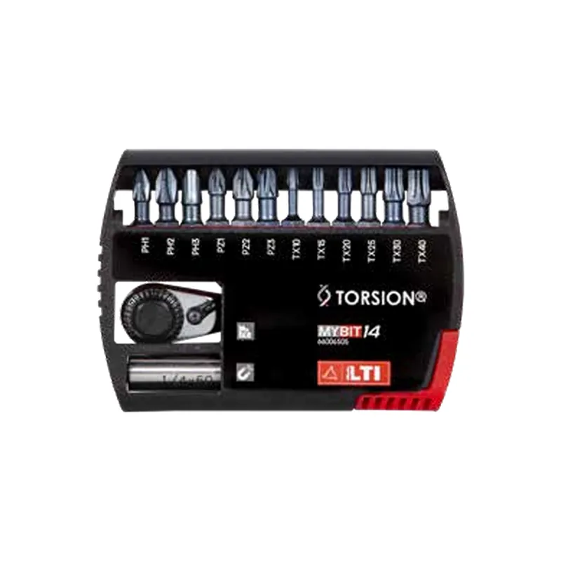 Assortimento Professionale da 14 inserti per Avvitatura LTI TOOLS Tipo TORSION® con Cricchetto Reversibile e Portainserti modello MYBIT14 codice 66066505 Subito Disponibile