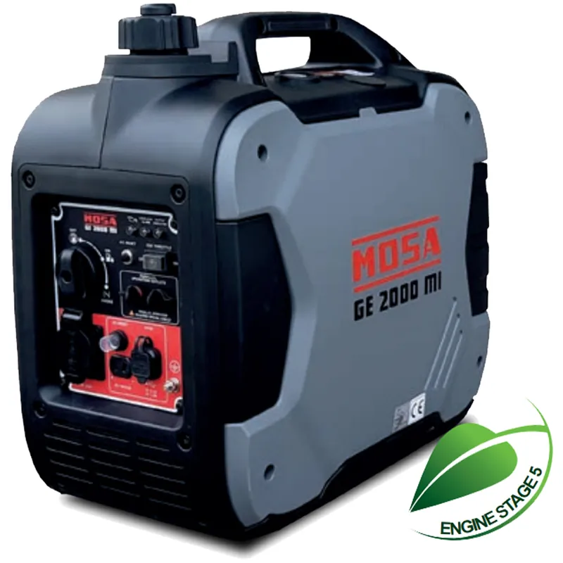 Generatore di Corrente Monofase 4 Tempi MOSA a Benzina Inverter Silenziato 2,0 kW Portatile a Valigetta modello GE 2000 MI Must-Have