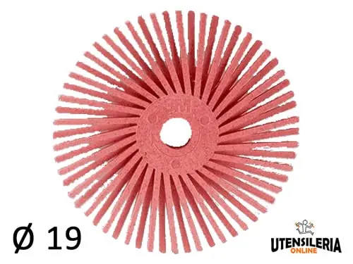 Spazzole radiali Bristle 3M filo curvo Tipo C Ø 19 mm grana pomice (48pz) Di Tendenza