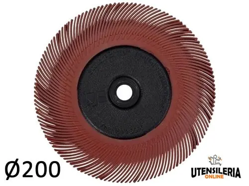Spazzola radiale Bristle 3M filo curvo Tipo C Ø 200 mm grana 220 Spedizione Espresso
