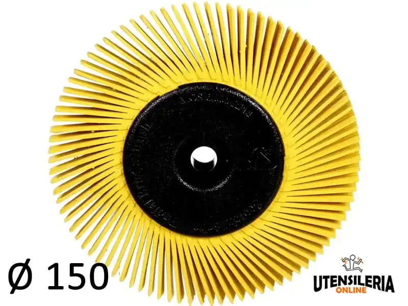 Spazzola radiale Bristle 3M filo diritto Tipo A Ø 150 mm grana 80 Non Perdere