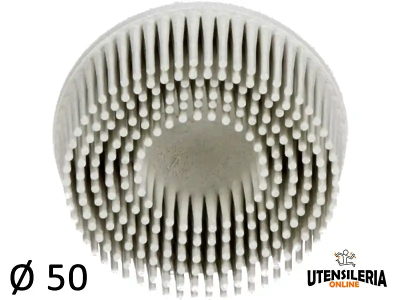 Dischi a tazza Bristle 3M attacco Roloc™ Ø 50 mm grana 120 (10pz) Novità