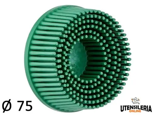 Dischi a tazza Bristle 3M attacco Roloc™ Ø 75 mm grana 50 (10pz) Subito Disponibile