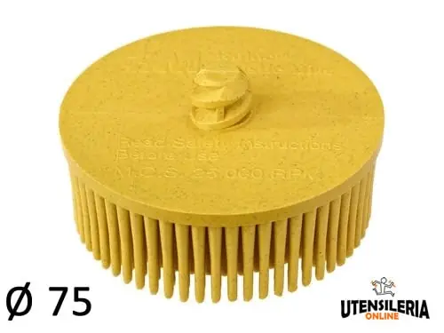 Compra Online Dischi a tazza Bristle 3M attacco Roloc™ Ø 75 mm grana 80 (10pz)